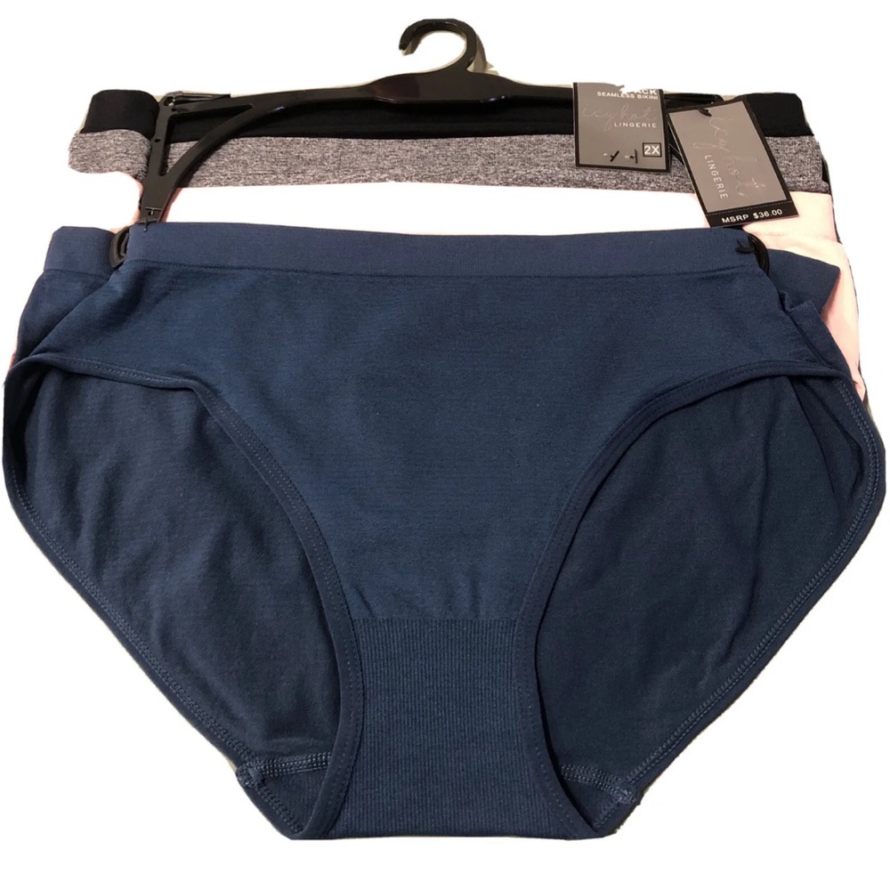 Women Ladies Icy Hot 4 Pack Seamless Bikini Panties Underwear Size 2XL NWT